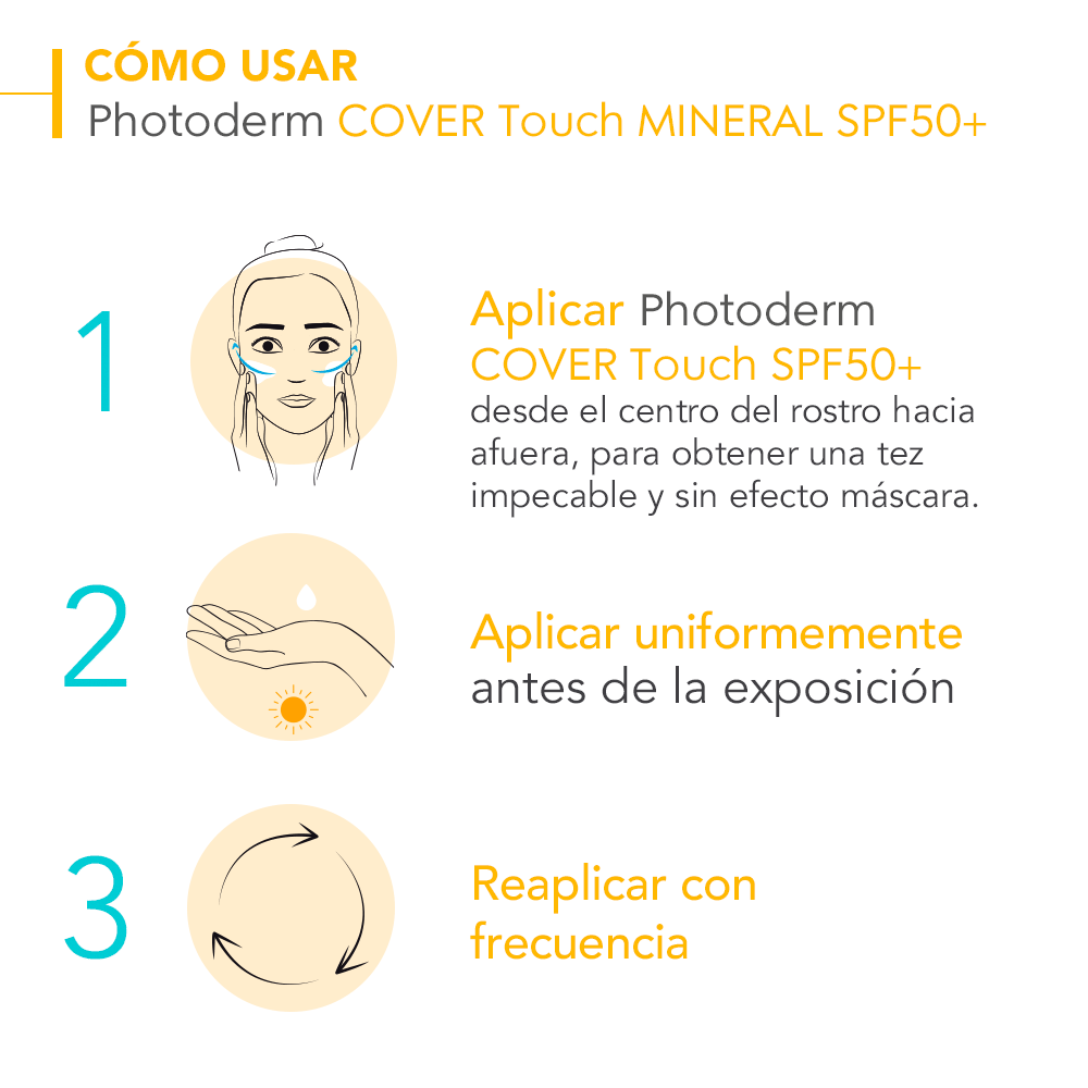 PROTECTOR SOLAR BIODERMA PHOTODERM COVER TOUCH CLAIR SPF50+ 40ML - 5