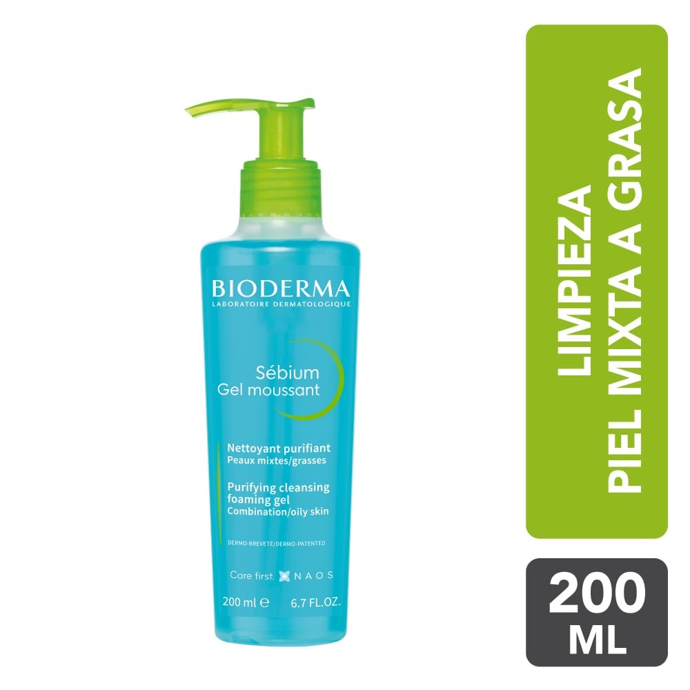 GEL LIMPIADOR BIODERMA SÉBIUM GEL MOUSSANT 200ML - 1