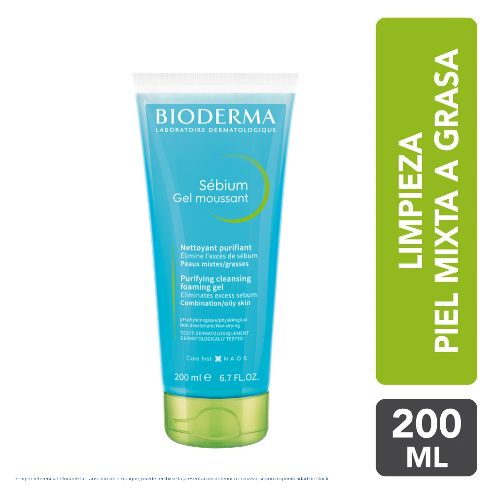 GEL LIMPIADOR BIODERMA SÉBIUM GEL MOUSSANT 200ML - 1