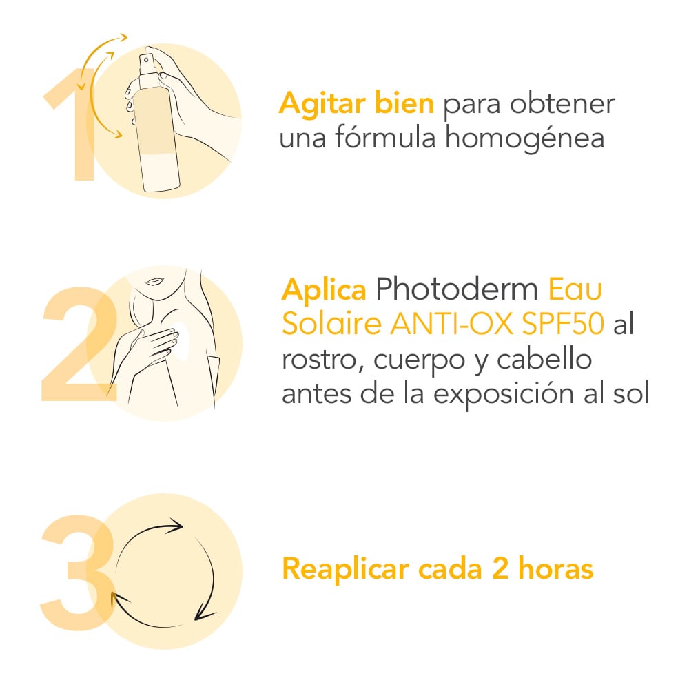 PROTECTOR SOLAR BIODERMA PHOTODERM EAU SOLAIRE ANTI-OX SPF50 200ML - 4