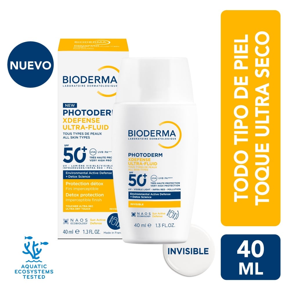 PROTECTOR SOLAR BIODERMA PHOTODERM XDEFENSE ULTRA-FLUIDO SPF50+ 40ML - 1