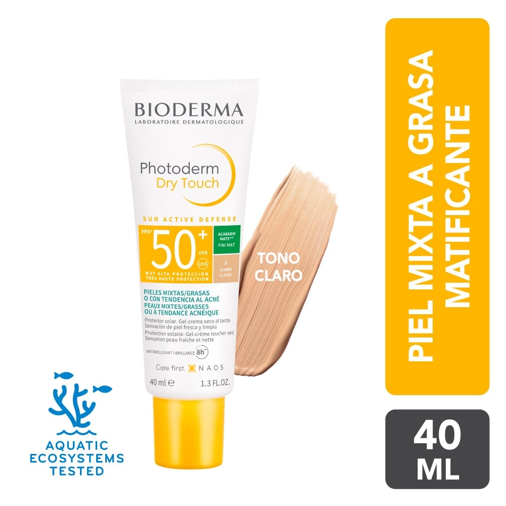 PROTECTOR SOLAR BIODERMA PHOTODERM DRY TOUCH CLARO SPF50+ 40ML - 1