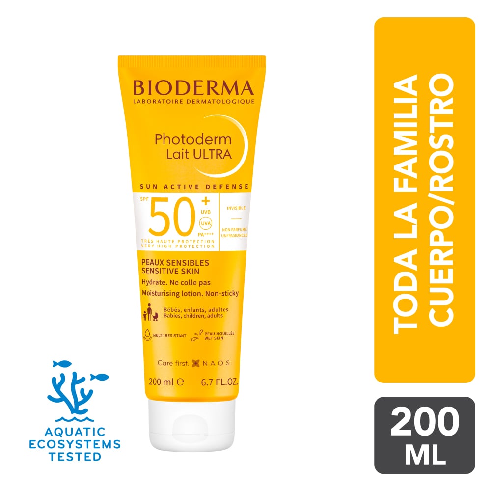 PROTECTOR SOLAR BIODERMA PHOTODERM LAIT ULTRA SPF50+ 200ML - 1
