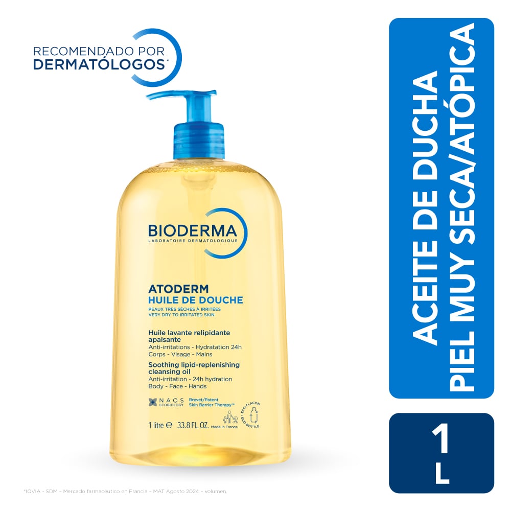 ACEITE LIMPIADOR BIODERMA ATODERM HUILE DE DOUCHE 1L - 1