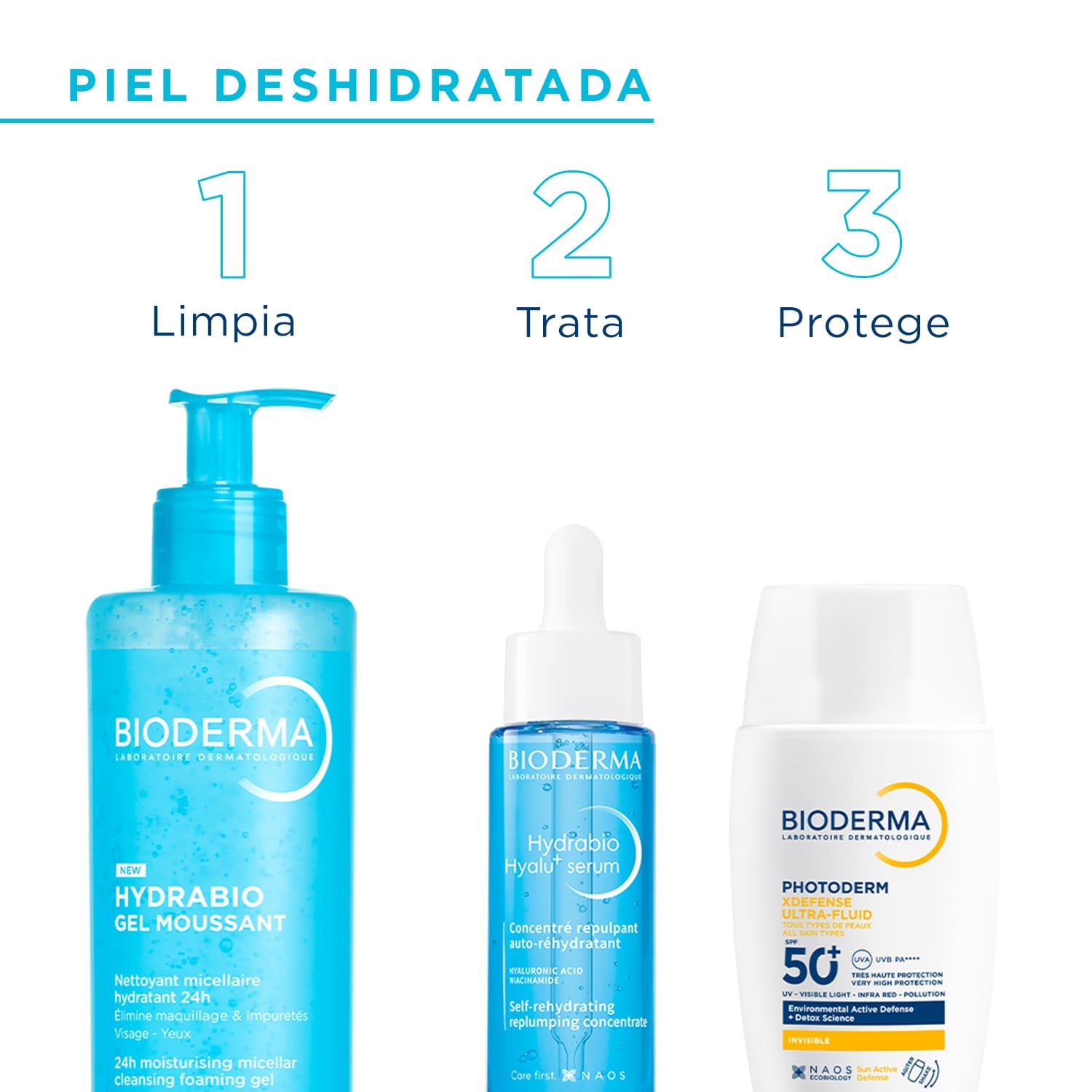 GEL LIMPIADOR BIODERMA HYDRABIO GEL MOUSSANT 400ML - 4