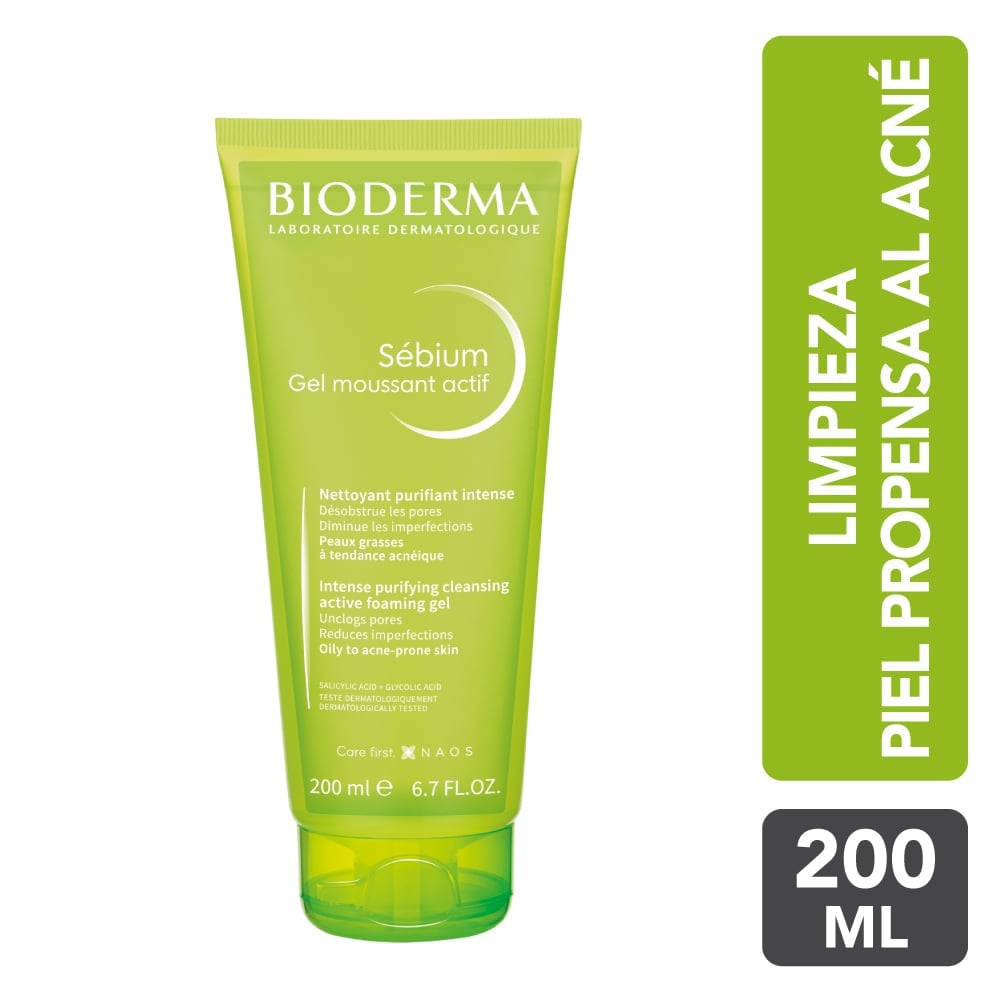 GEL LIMPIADOR BIODERMA SÉBIUM GEL MOUSSANT ACTIF 200ML - 1