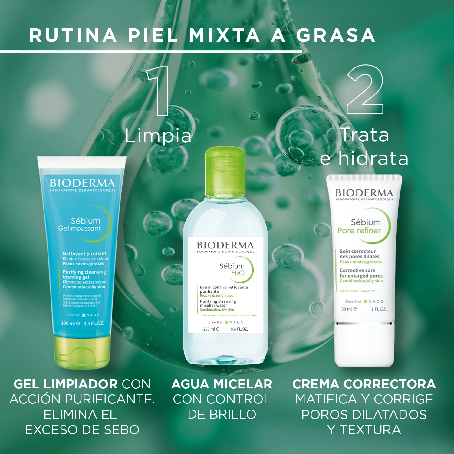 GEL LIMPIADOR BIODERMA SÉBIUM GEL MOUSSANT 400ML - 2