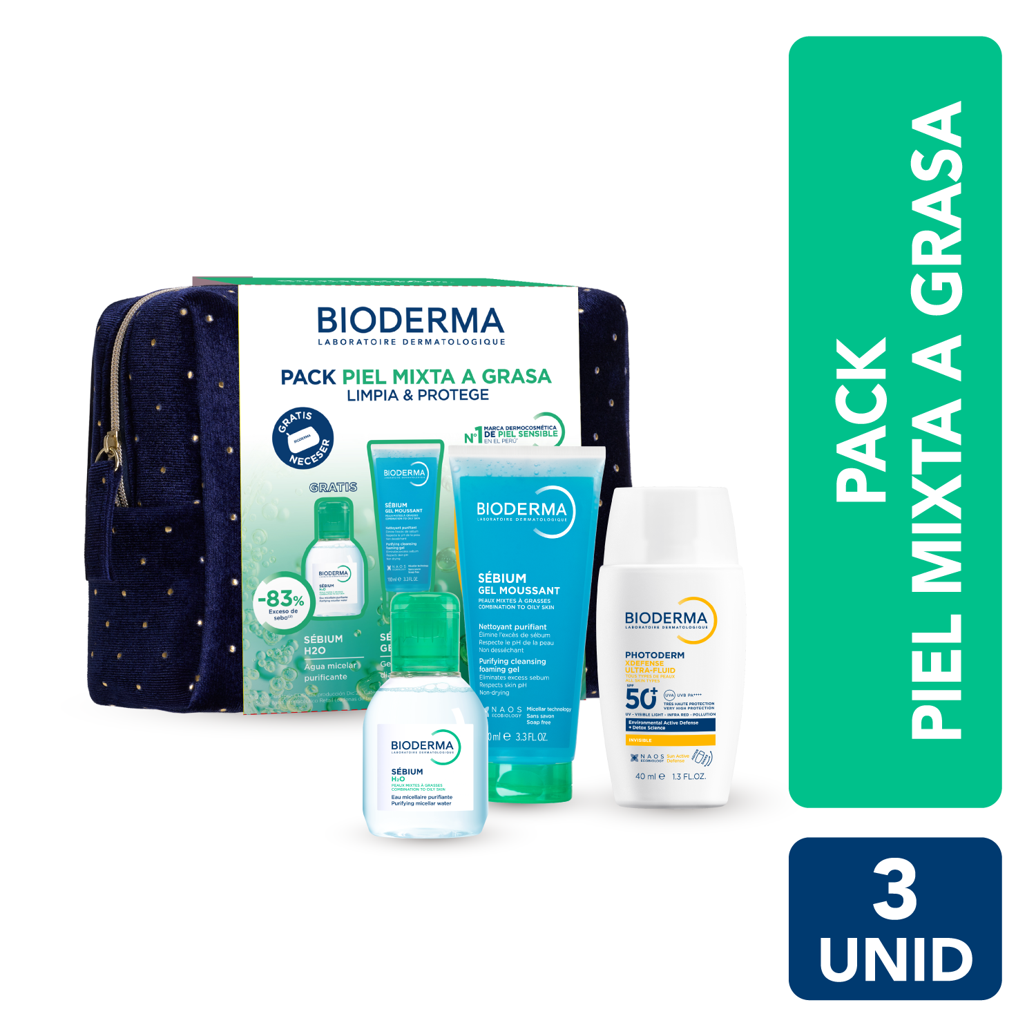 BIODERMA PACK PIEL MIXTA A GRASA - 1