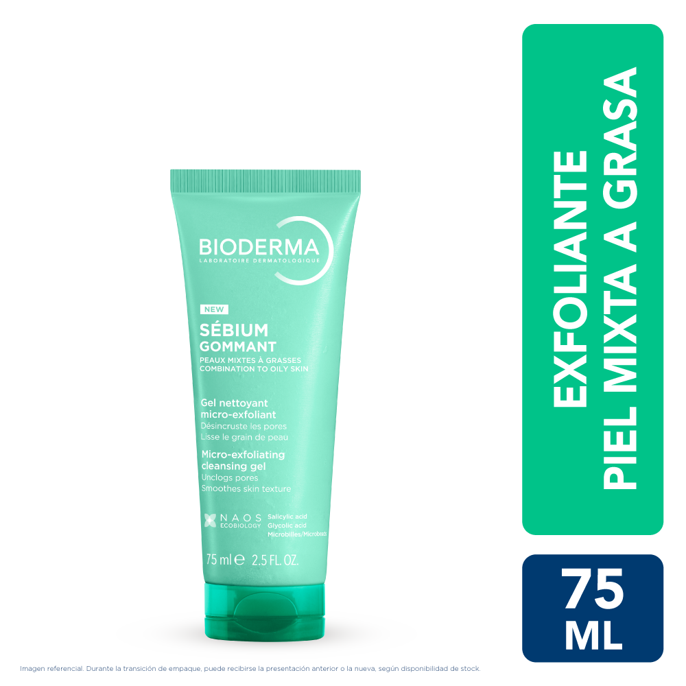 GEL EXFOLIANTE BIODERMA SÉBIUM GEL GOMMANT 75ML - 1