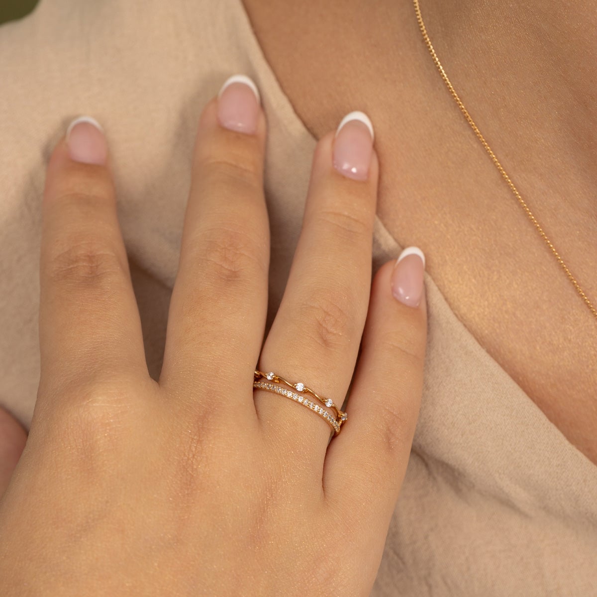 ANILLO DOBLE ROSÉ - 2