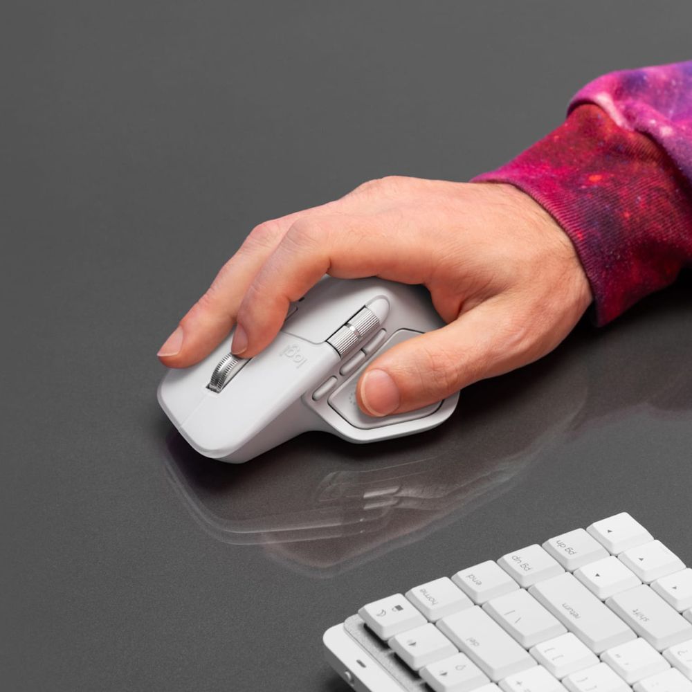 MOUSE LOGITECH MX MASTER 4 INALÁMBRICO CON USB-C BLUETOOTH 8K DPI GRIS CLARO - 4