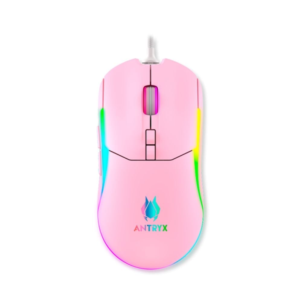 MOUSE GAMER ANTRYX M760 ROSADO - 1