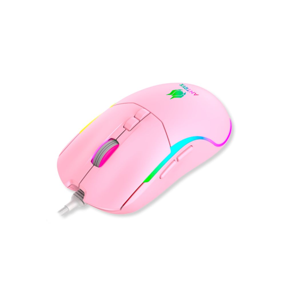 MOUSE GAMER ANTRYX M760 ROSADO - 2