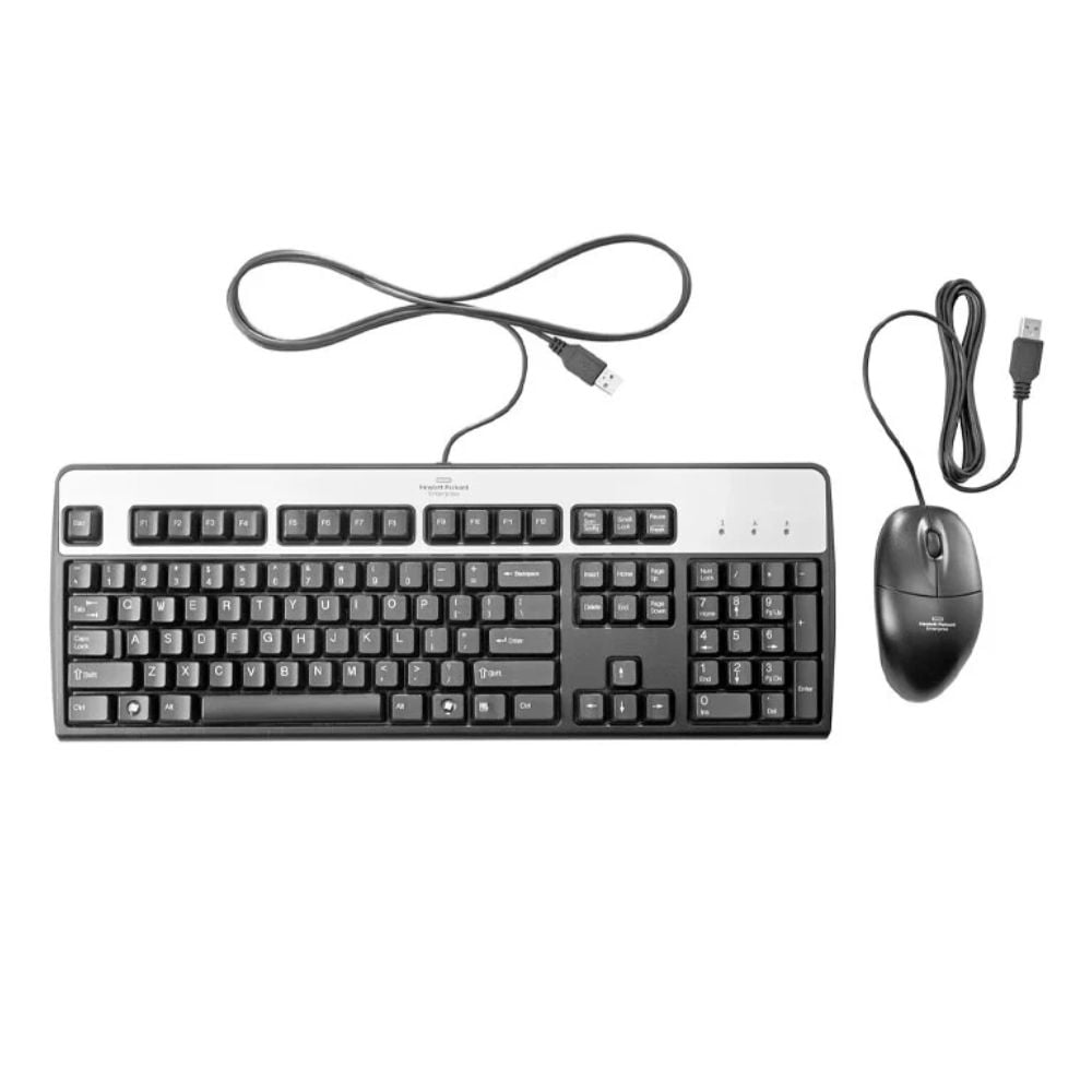 TECLADO Y MOUSE EN INGLÉS ALÁMBRICO HPE NEGRO - 2