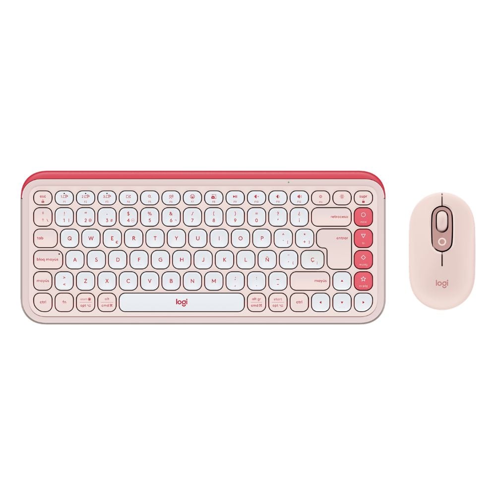 TECLADO Y MOUSE LOGITECH POP ICON BLUETOOTH BLANCO - 1