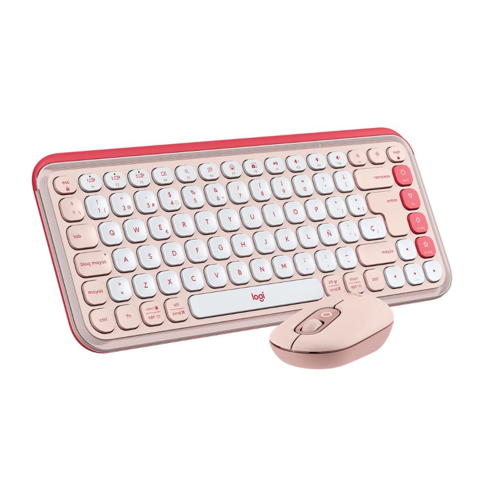 TECLADO Y MOUSE LOGITECH POP ICON BLUETOOTH BLANCO - 2