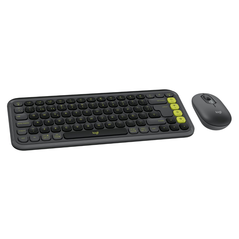 TECLADO Y MOUSE LOGITECH POP ICON BLUETOOTH GRAFITO - 1
