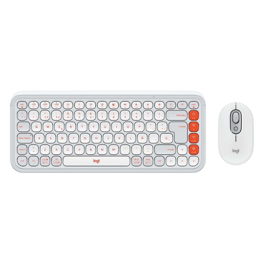 TECLADO Y MOUSE LOGITECH POP ICON BLUETOOTH BLANCO - 2