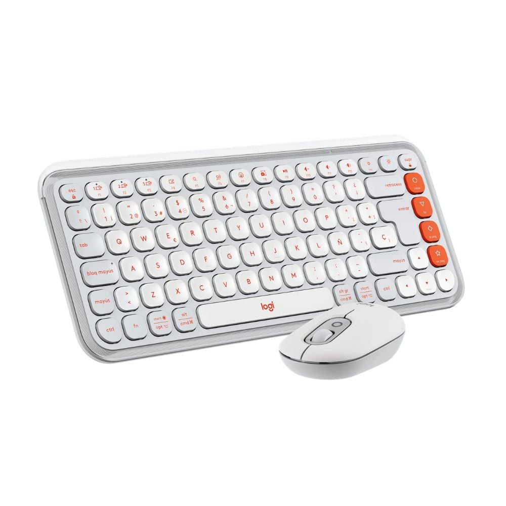 TECLADO Y MOUSE LOGITECH POP ICON BLUETOOTH BLANCO - 3