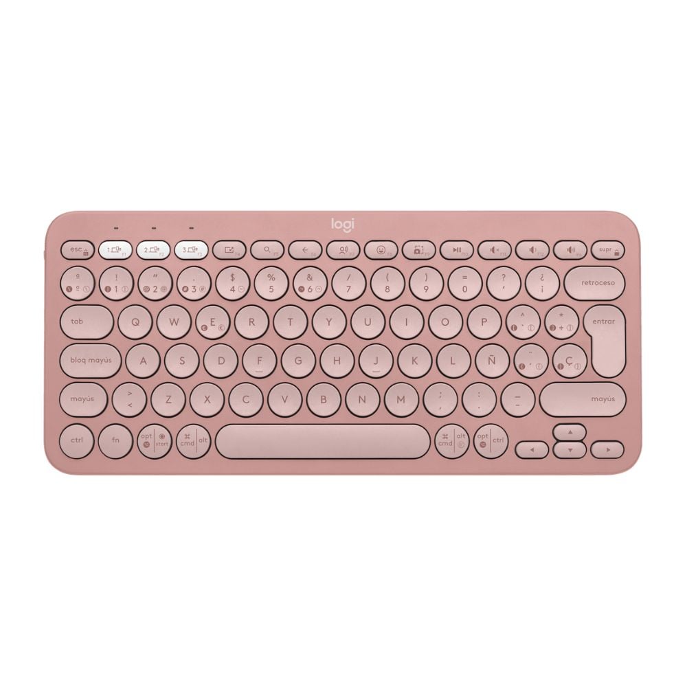TECLADO LOGITECH INALÁMBRICO PEBBLE 2 K380S ROSADO - 3