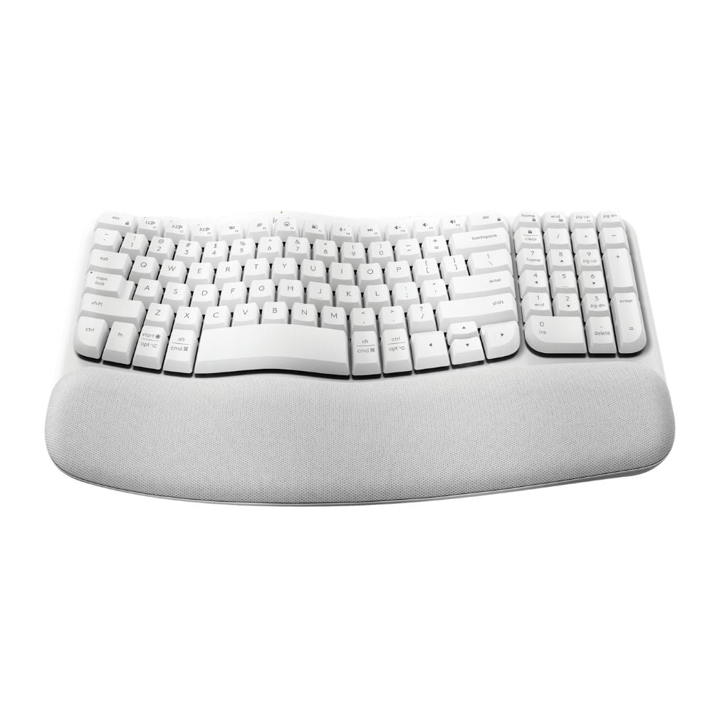 TECLADO LOGITECH INALÁMBRICO ERGONÓMICO WAVE KEYS BLUETOOH BLANCO - 2