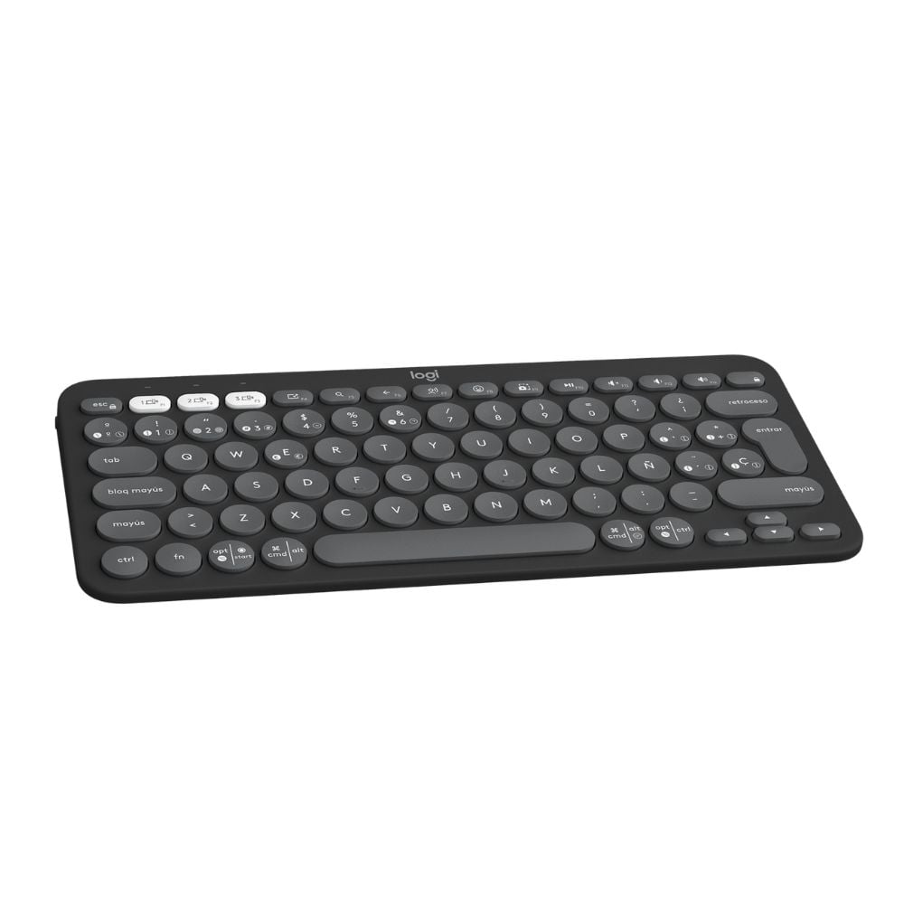 TECLADO LOGITECH INALÁMBRICO PEBBLE 2 K380S GRAFITO - 1