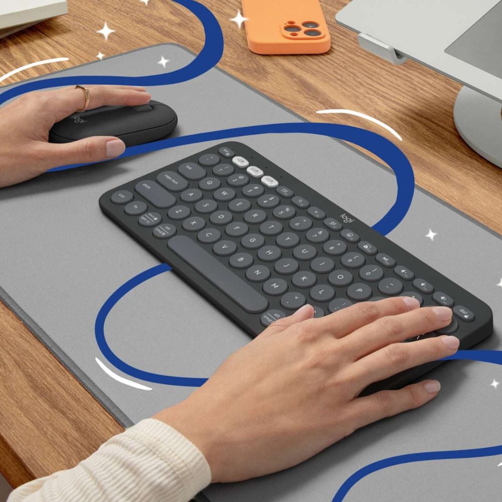 TECLADO LOGITECH INALÁMBRICO PEBBLE 2 K380S GRAFITO - 4