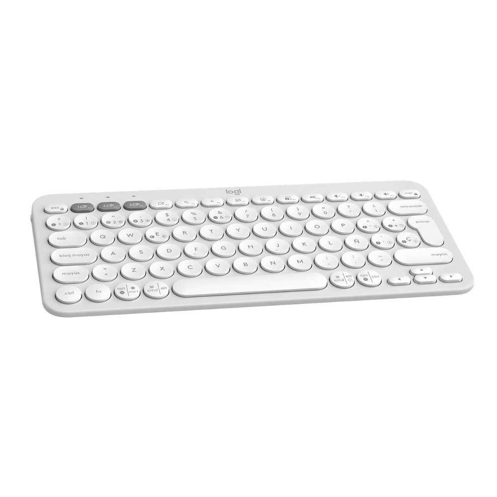 TECLADO LOGITECH INALÁMBRICO PEBBLE 2 K380S BLANCO - 1