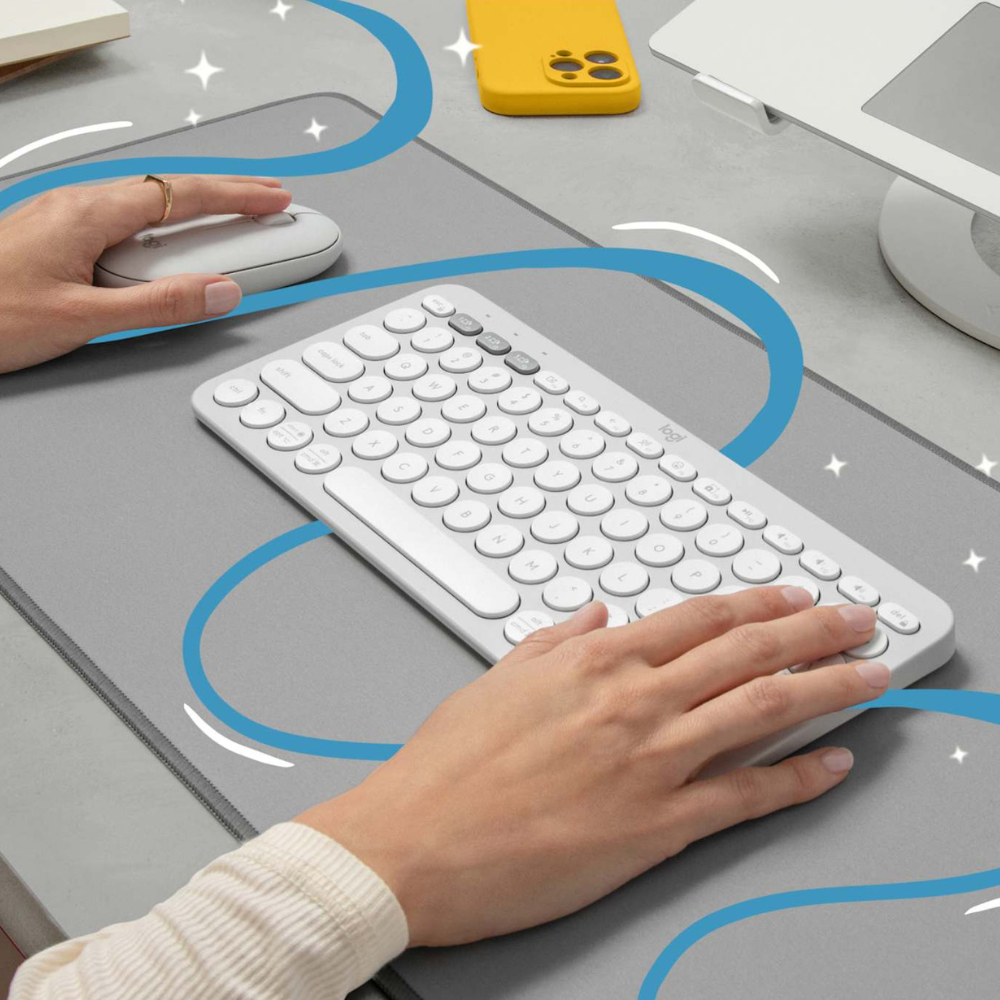 TECLADO LOGITECH INALÁMBRICO PEBBLE 2 K380S BLANCO - 4