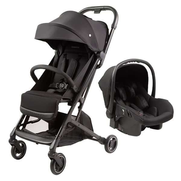 COCHE CARESTINO EASY CON PORTA BEBÉ NEGRO - 1