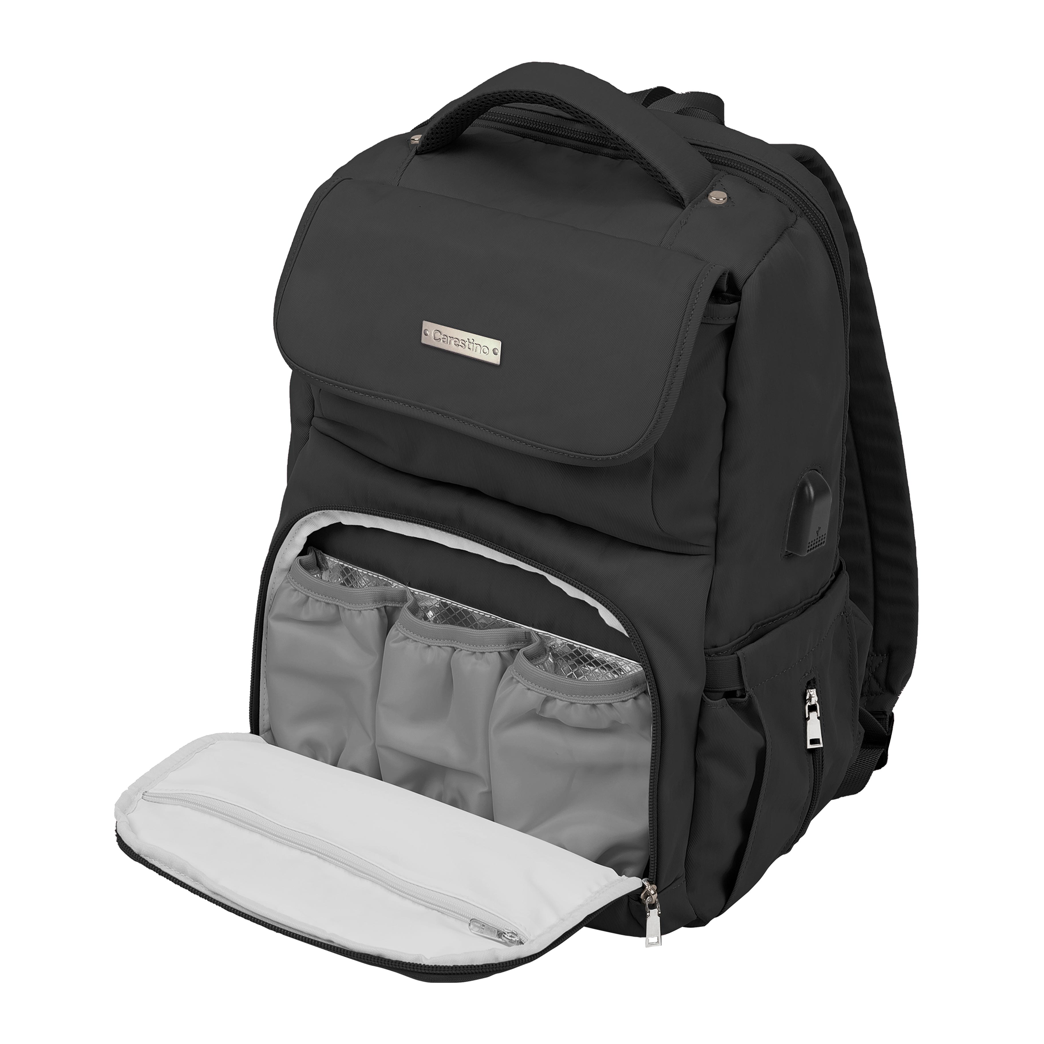 MOCHILA PAÑALERA CARESTINO BERNA NEGRO - 4