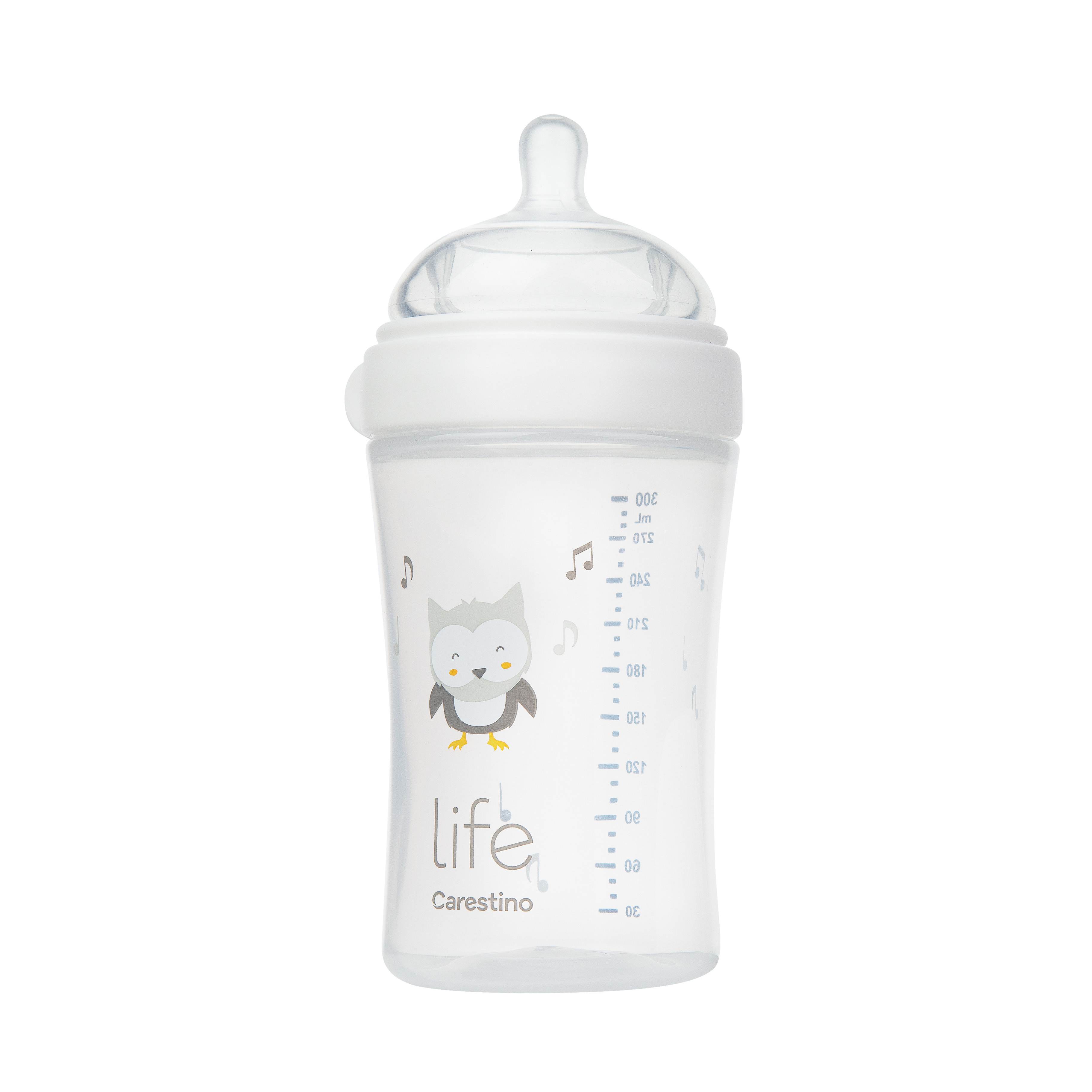 BIBERÓN CARESTINO 300ML TETINA 6M BLANCO - 1