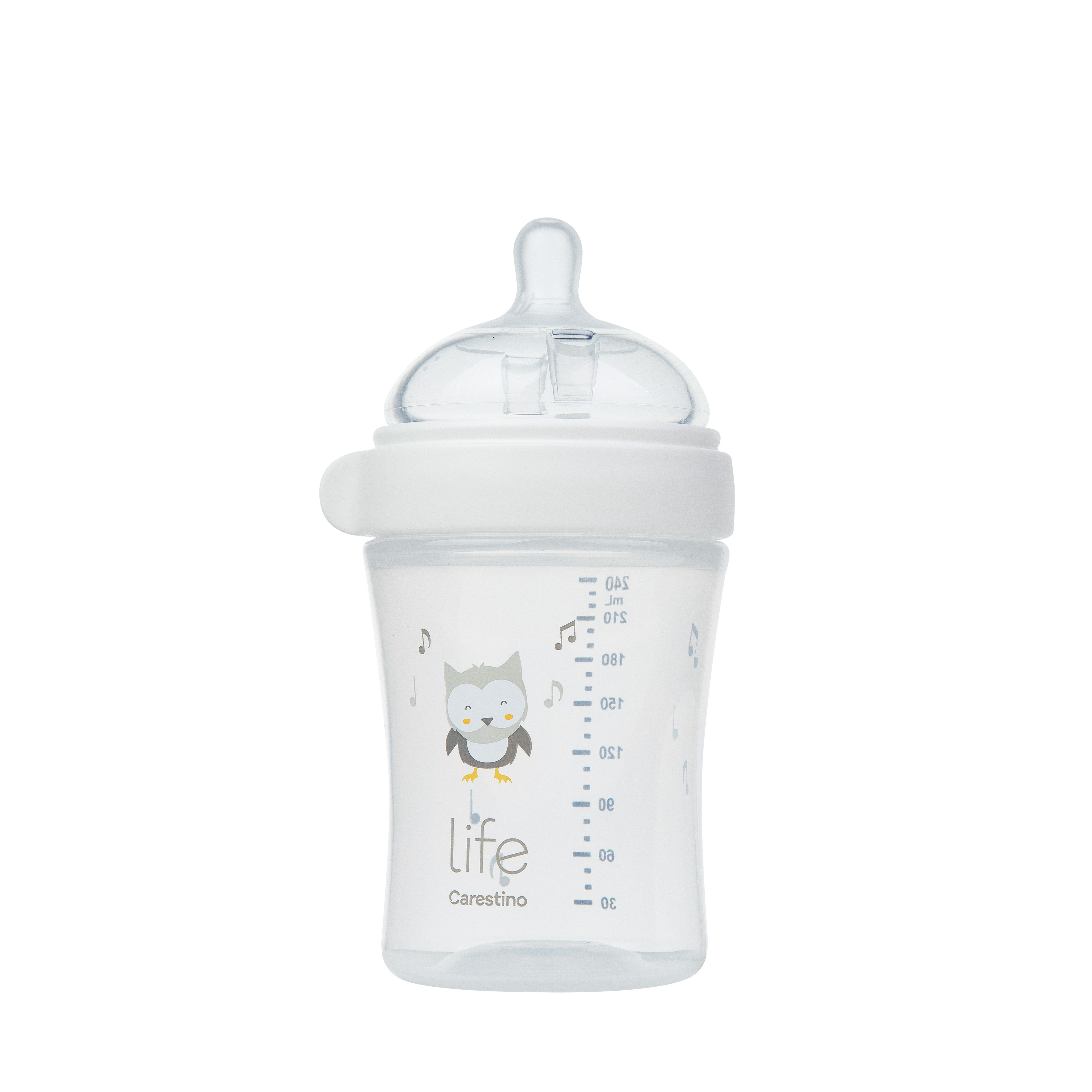 BIBERÓN CARESTINO 240ML TETINA 3M BLANCO - 1