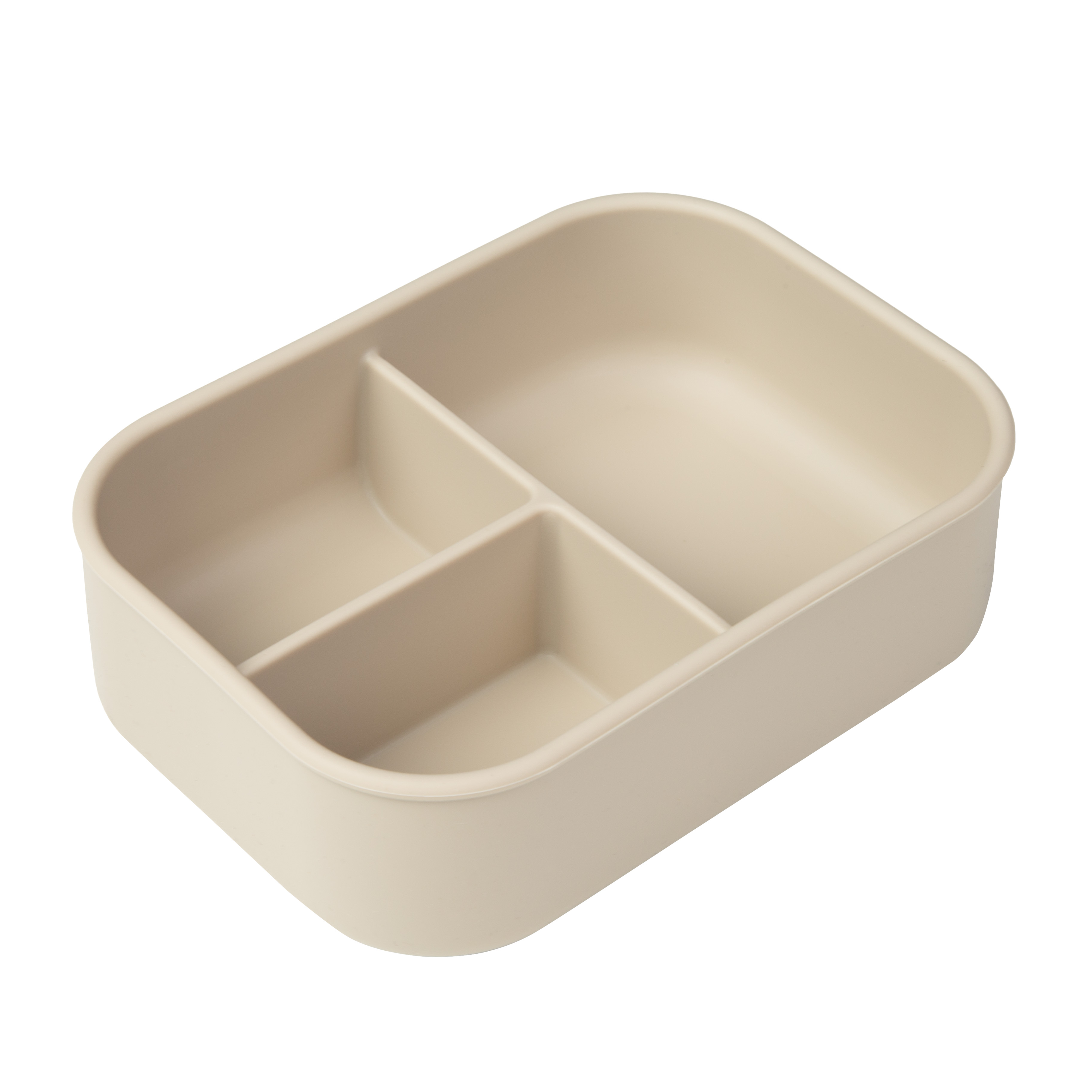CONTENEDOR LONCHERA CON DIVISIÓN DE SILICONA CARESTINO VERDE SECO - 2