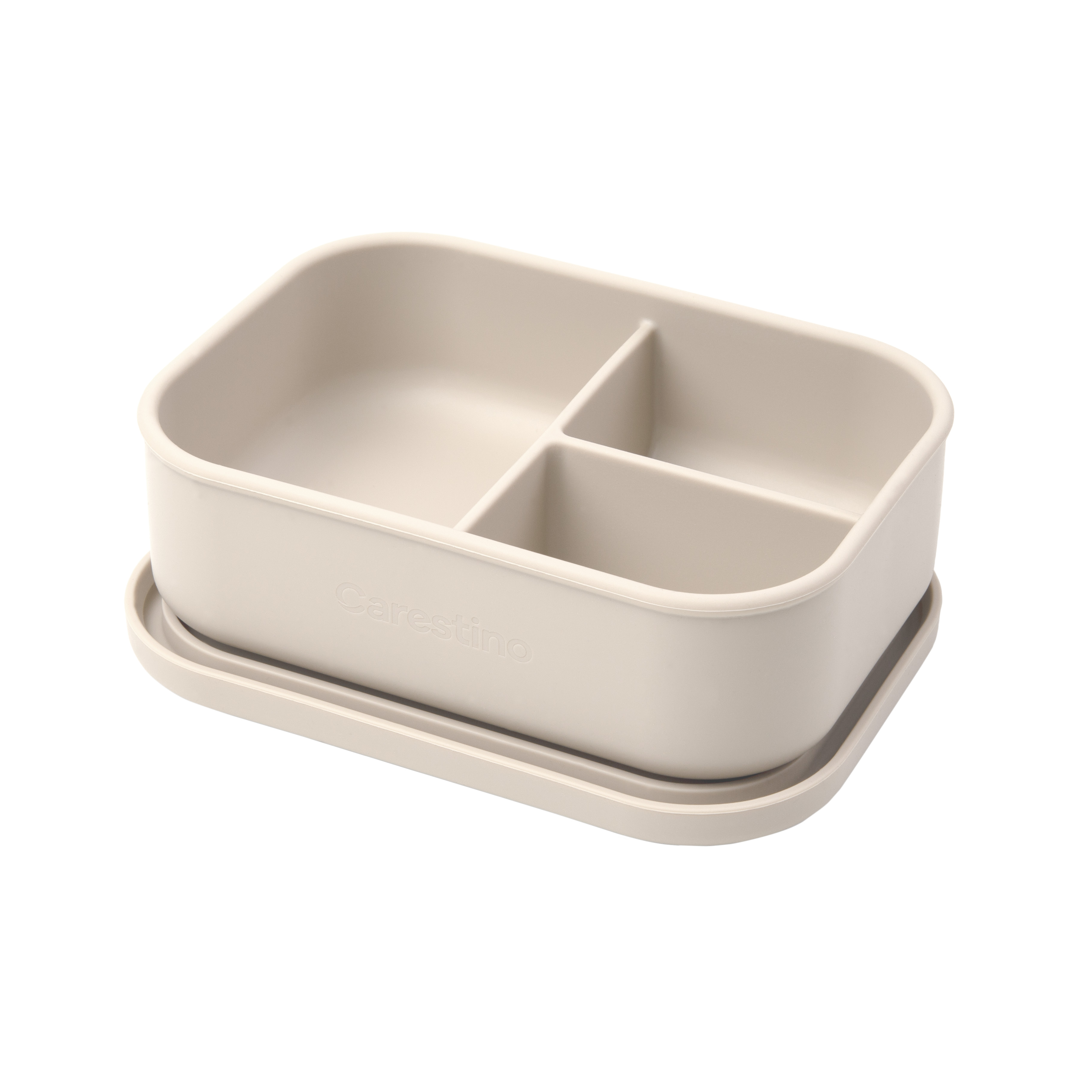 CONTENEDOR LONCHERA CON DIVISIÓN DE SILICONA CARESTINO VERDE SECO - 5