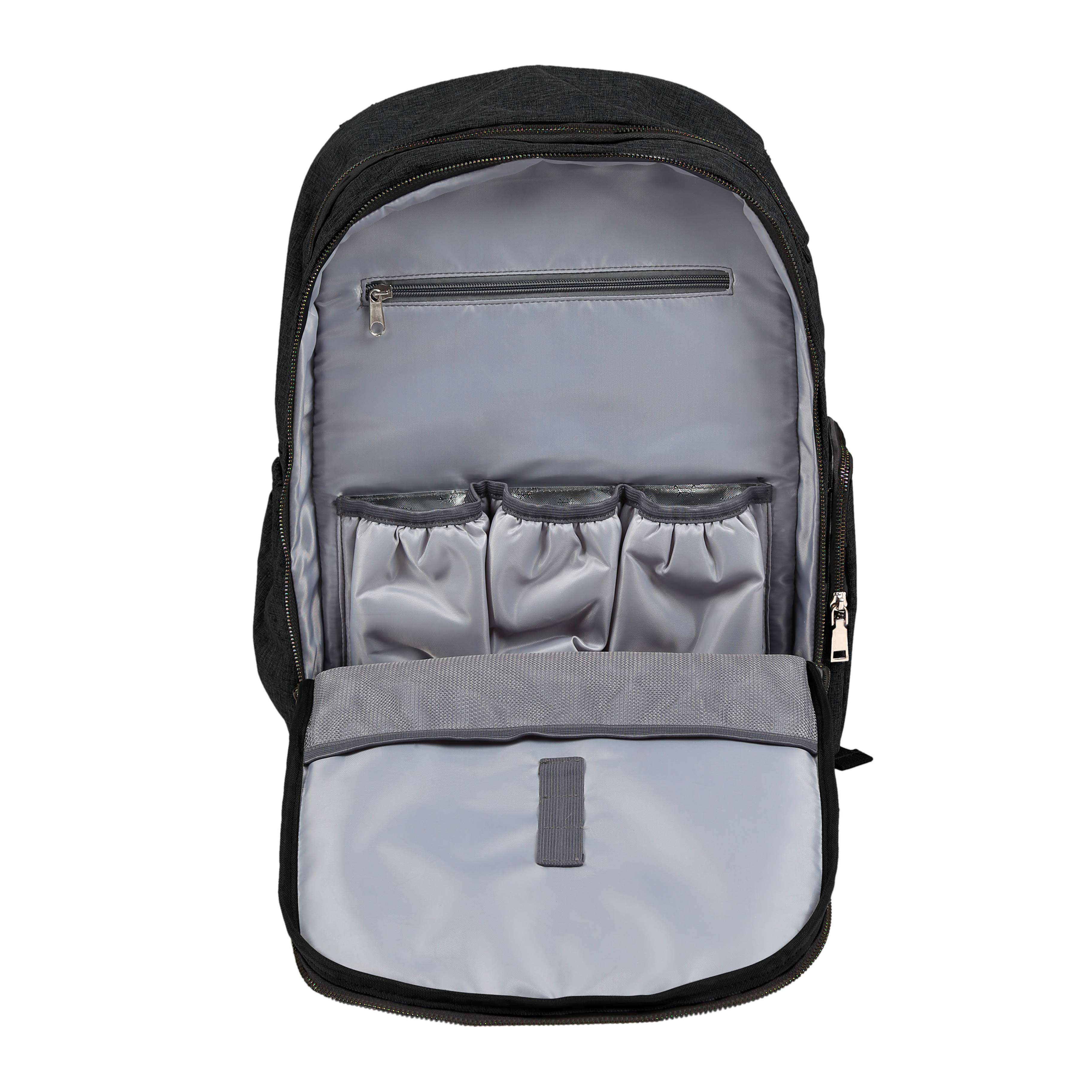MOCHILA PAÑALERA CARESTINO ROMA GRIS - 5