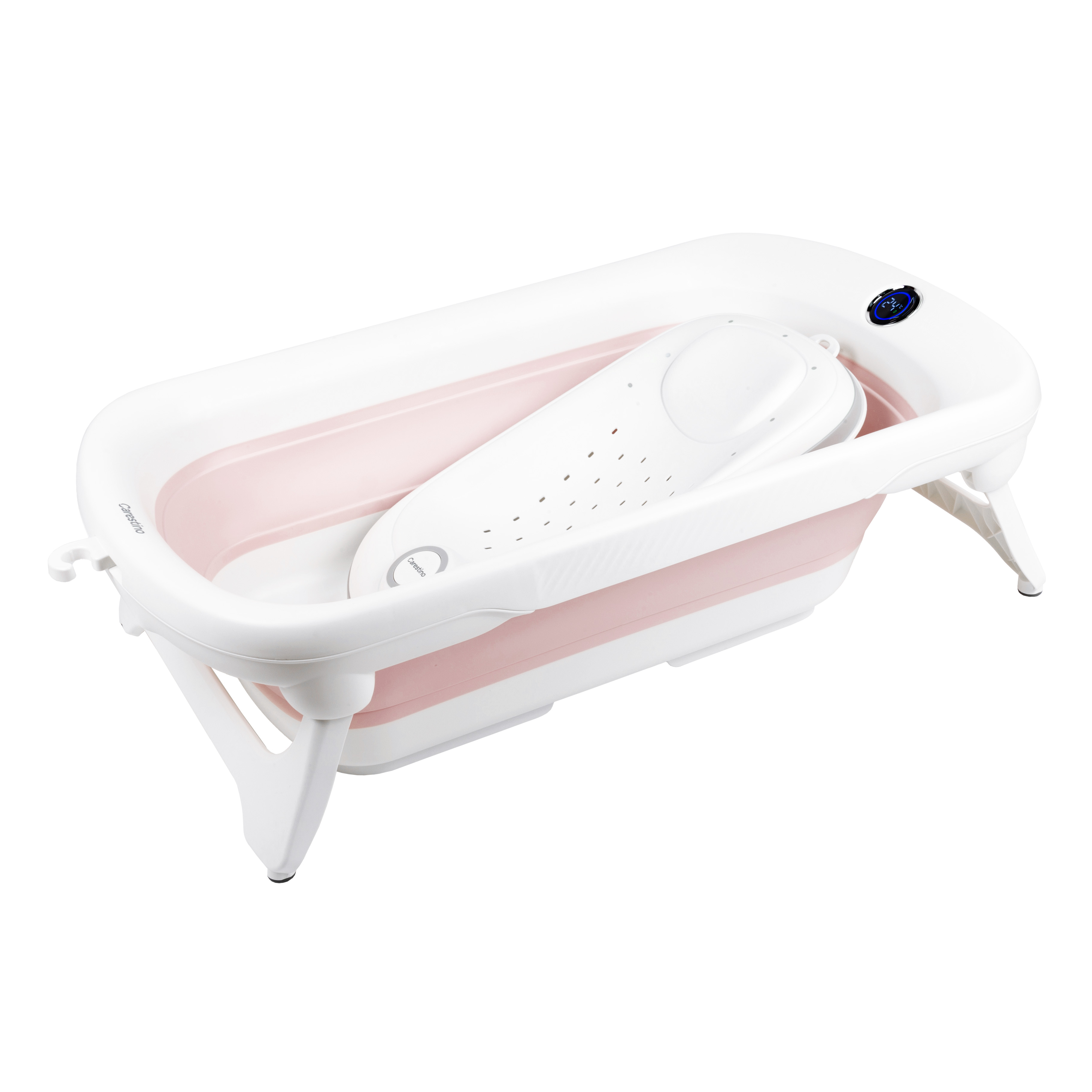 BAÑERA PLEGABLE CON SOPORTE CARESTINO AMALFI 50L ROSA - 1