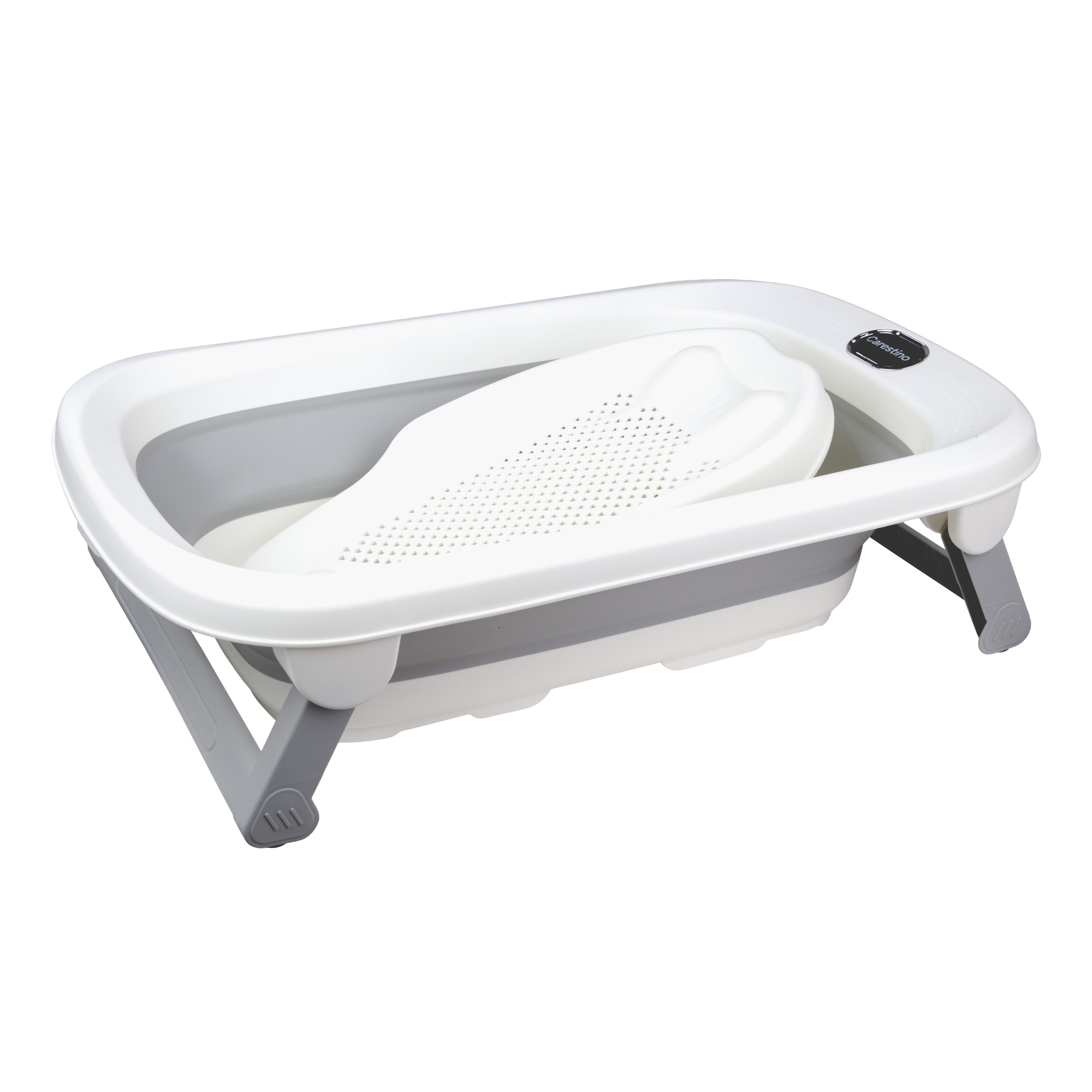 BAÑERA PLEGABLE CON SOPORTE CARESTINO MAUI 40L ROSA - 1