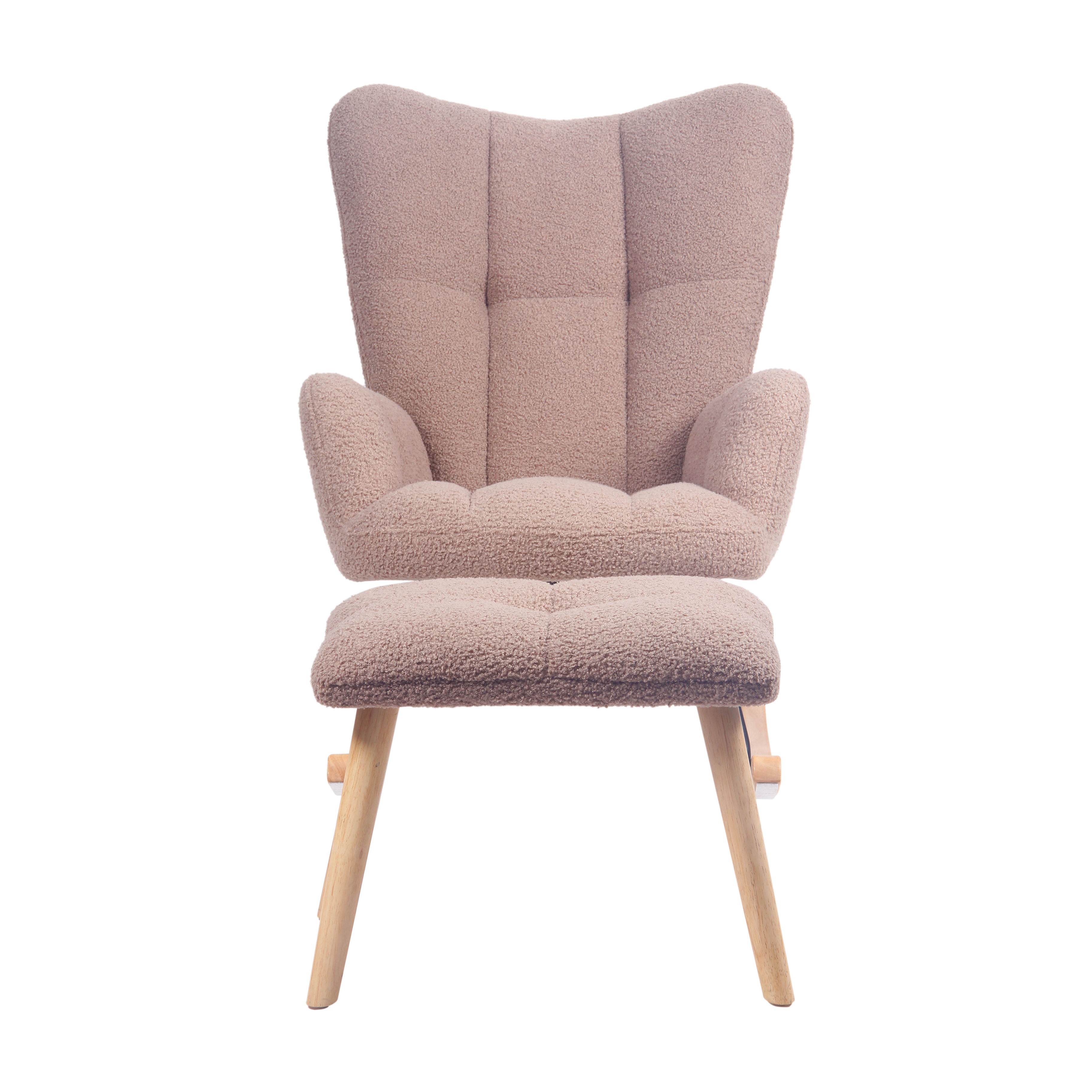 SILLA MECEDORA CARESTINO ALBA CON APOYAPIES GRIS TOPO - 2