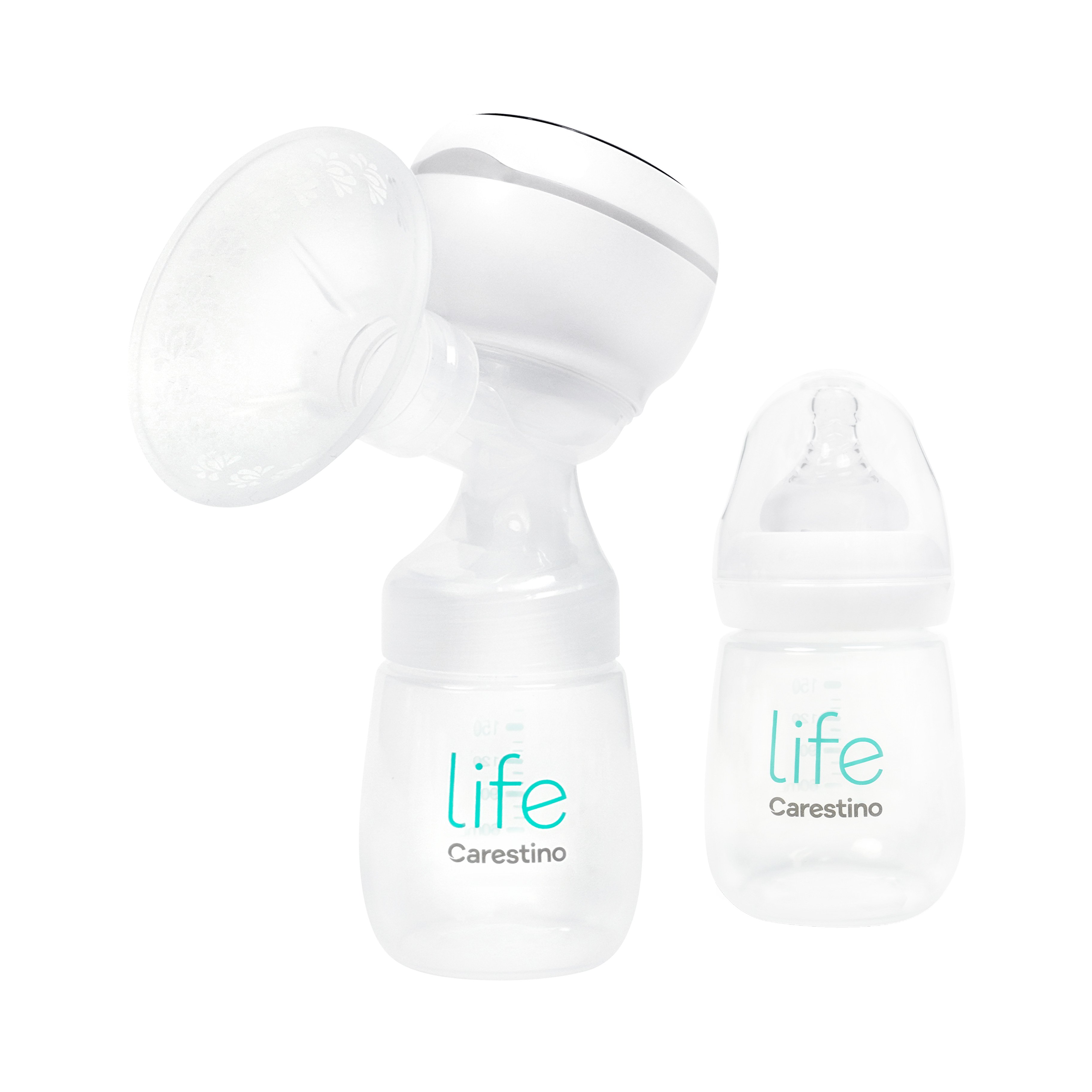 EXTRACTOR DE LECHE ELÉCTRICO CARESTINO POCKET CON BATERÍA BLANCO - 1
