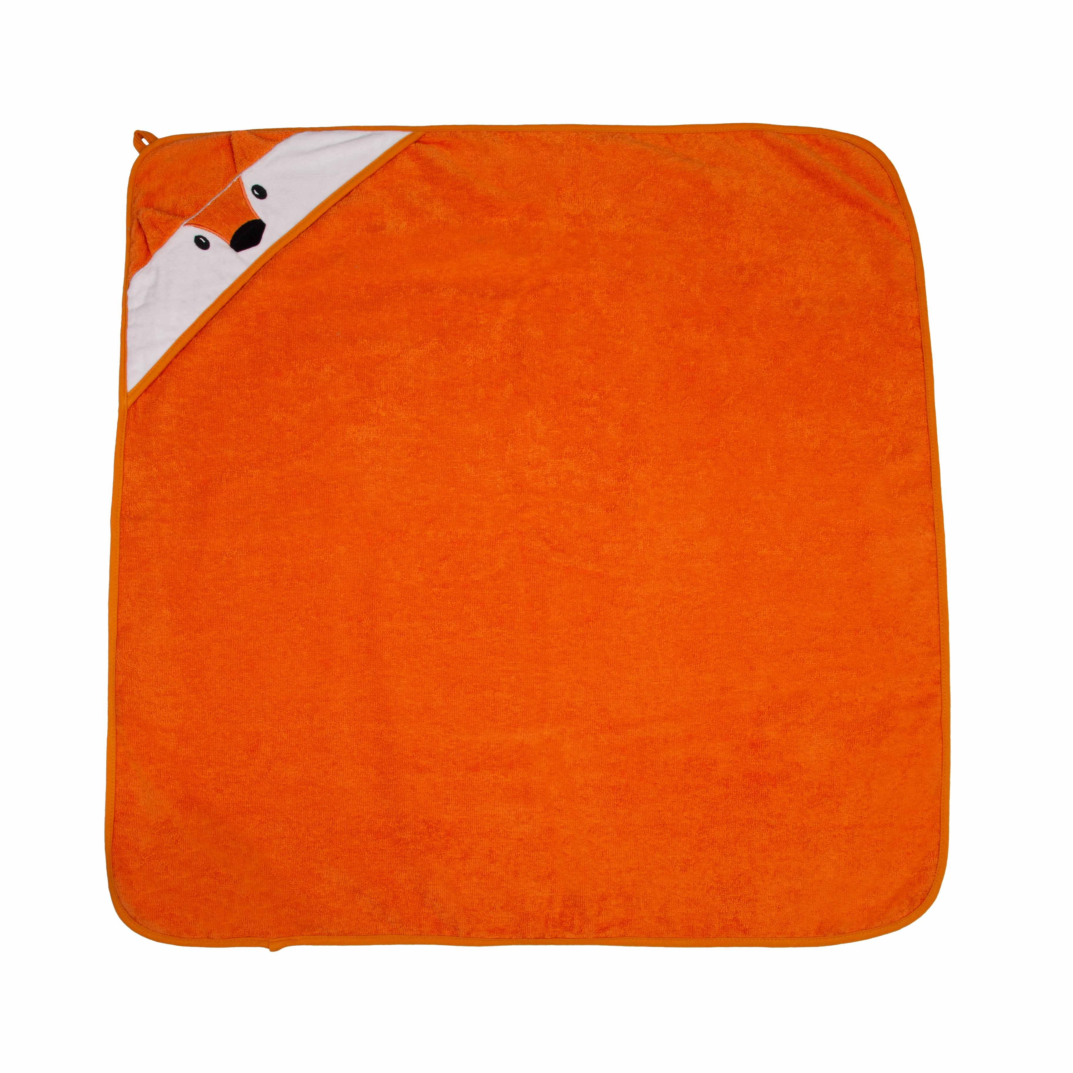 TOALLA CON CAPUCHA CARESTINO 75X75CM ZORRO CANELA - 2