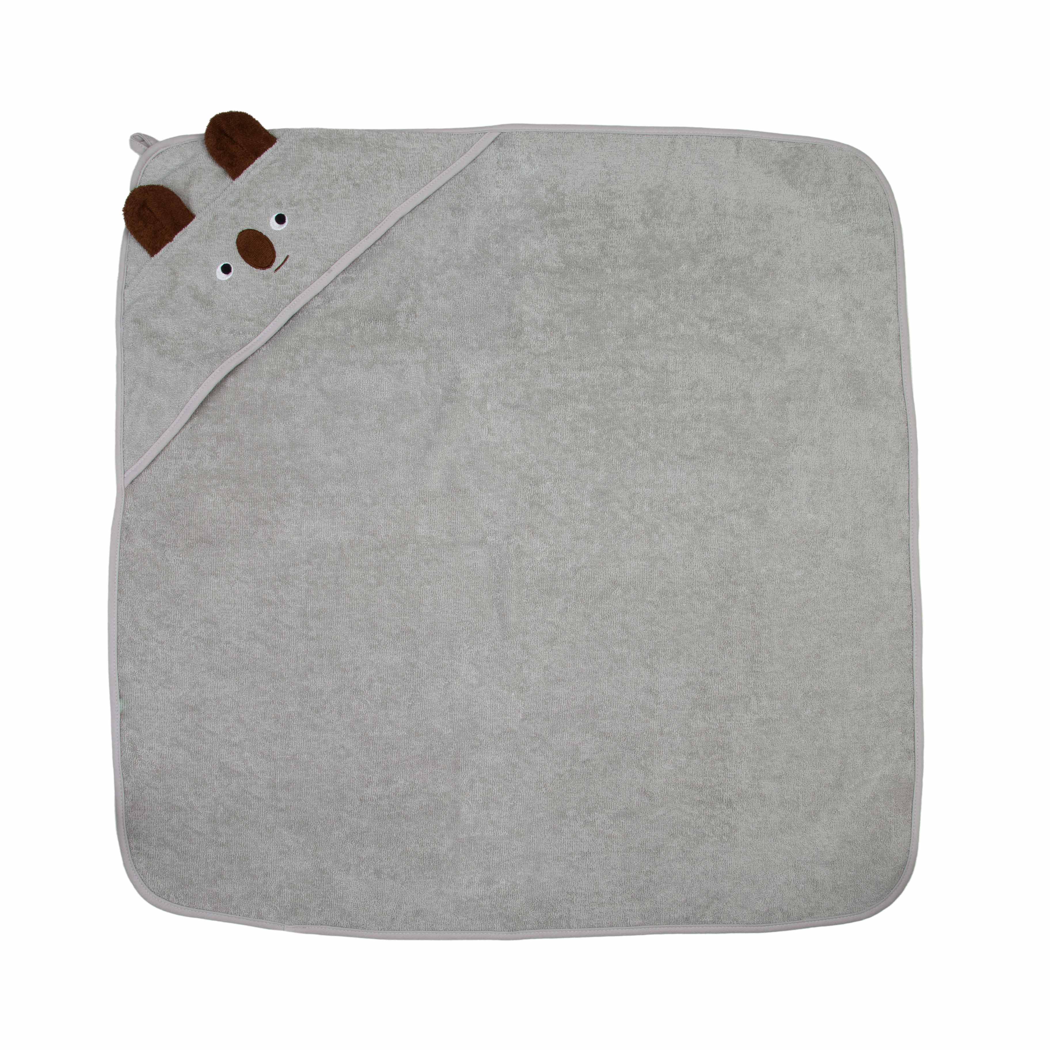 TOALLA CON CAPUCHA CARESTINO 75X75CM ZORRO CANELA - 2