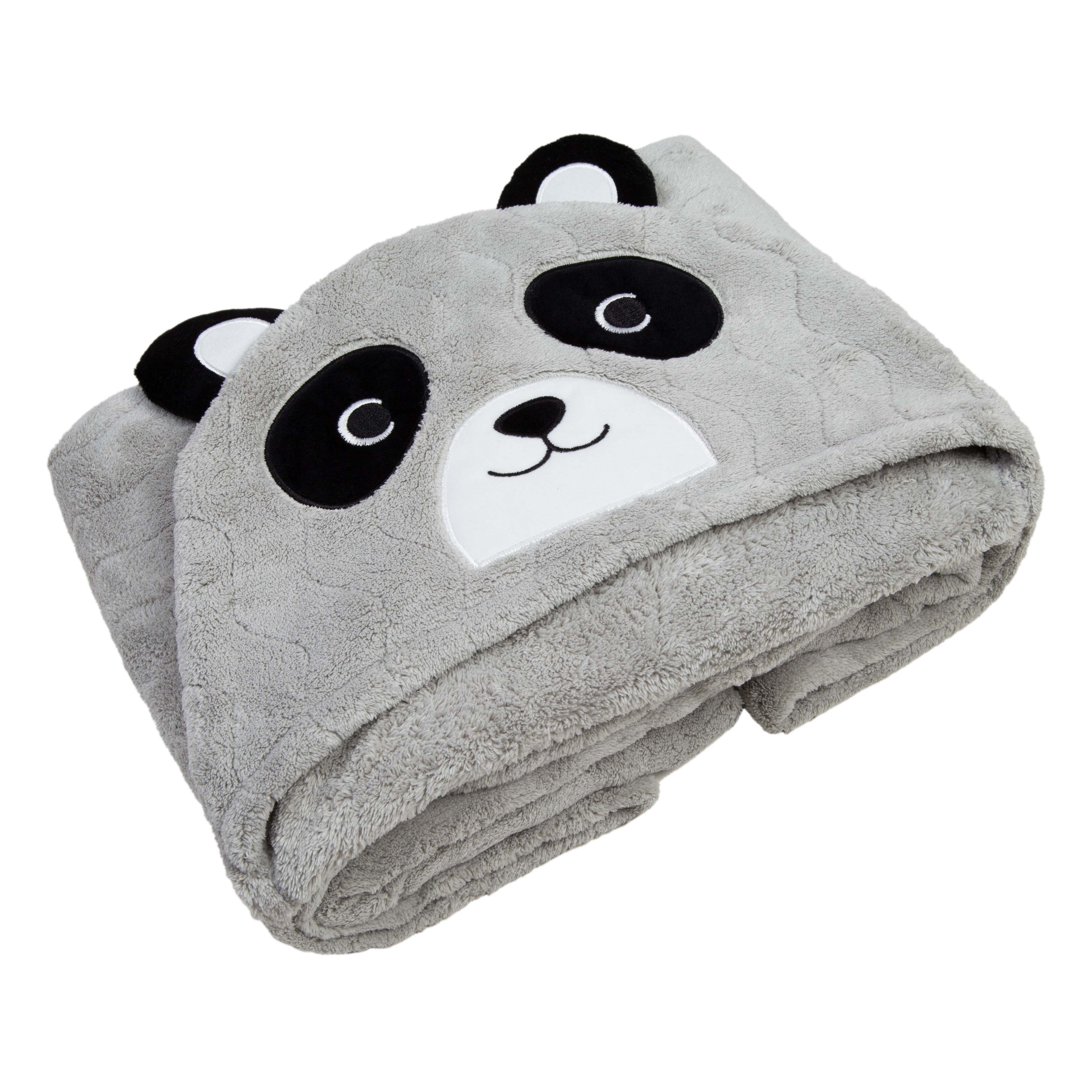 TOALLA CON CAPUCHA CARESTINO 70X140CM KOALA GRIS - 1
