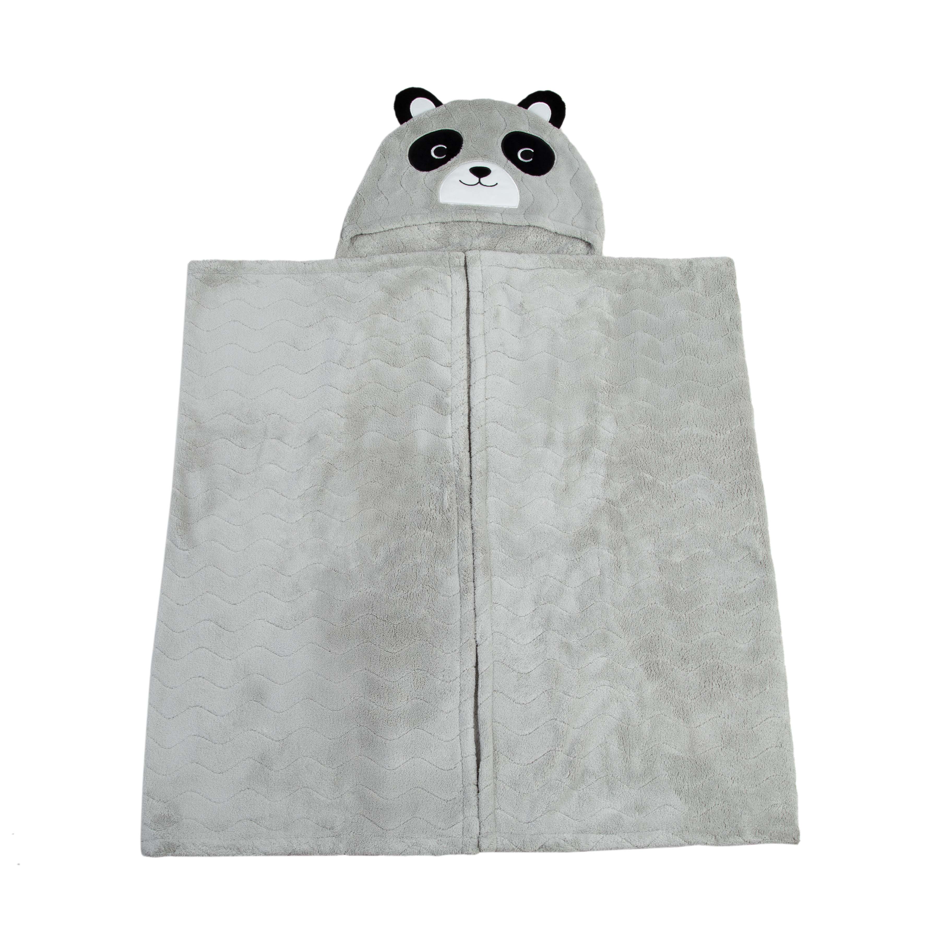 TOALLA CON CAPUCHA CARESTINO 70X140CM KOALA GRIS - 2