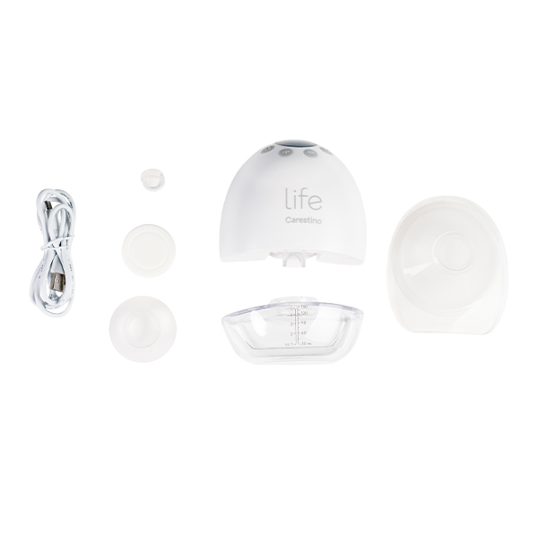 EXTRACTOR DE LECHE CARESTINO MANOS LIBRES BLANCO - 5