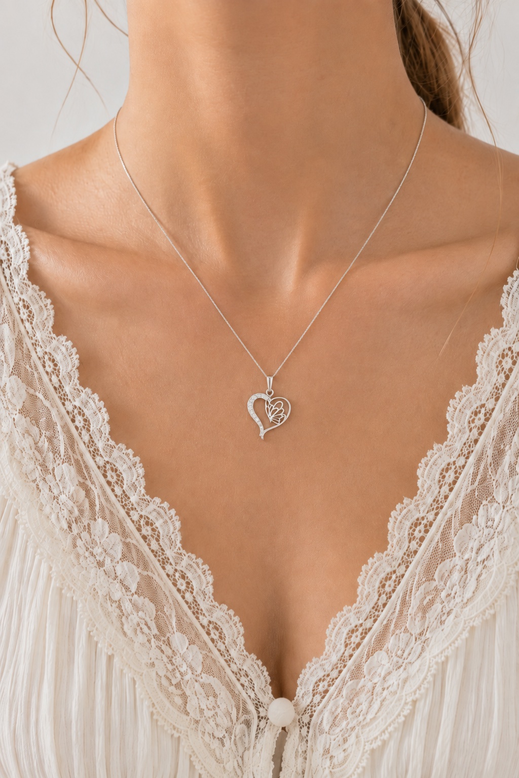 COLLAR CORAZÓN PLATA 925 AMELIA - 2