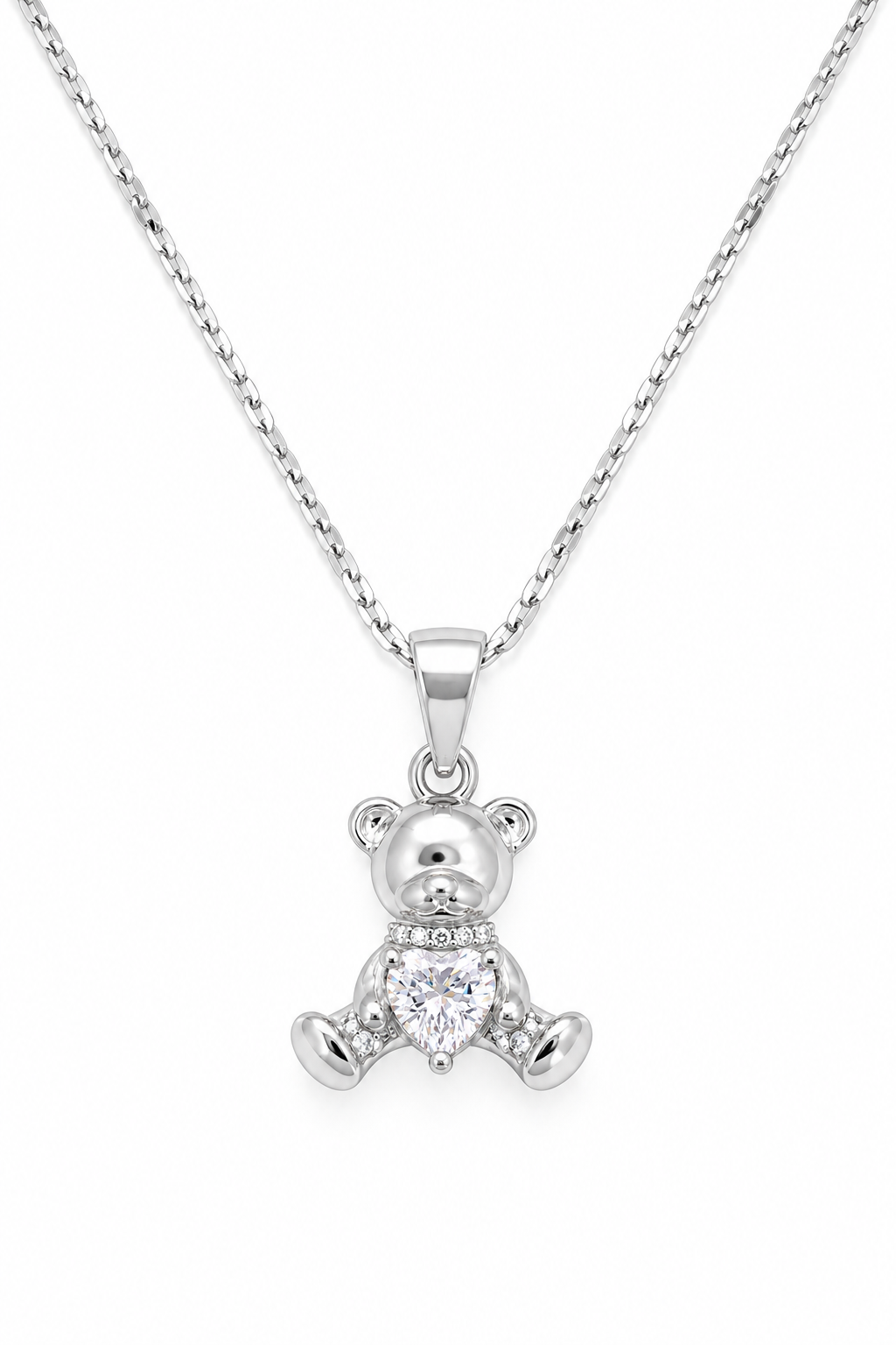 COLLAR MUJER TEDDY ROSADO PLATA 925 - 2