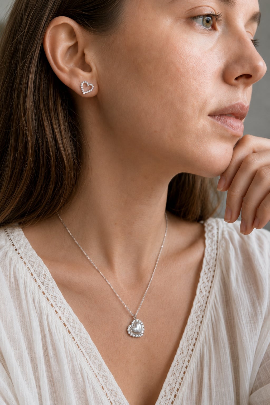 COLLAR CORAZÓN MUJER PLATA AMELIA - 2