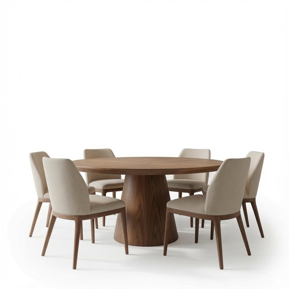 JUEGO DE COMEDOR ELENA 4 SILLAS DE MADERA BASE ENCHAPADA MDF TU MESITA - 2