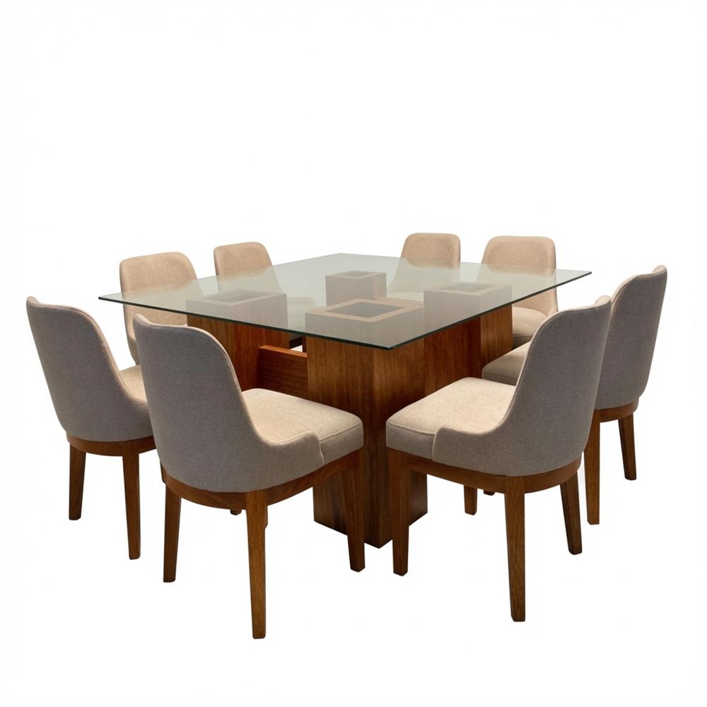 JUEGO DE COMEDOR TOSCANA 8 SILLAS DE MADERA TU MESITA - 2
